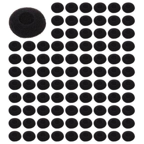 Fasdga 1000 Pcs Black Sponge Earbud Headphone Cap Ear Pads Cover Replacement