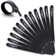 Fasgear Cable Ties, 30 PCS Reusable Cable Straps, Adjustable Fastener Cable Strap Hook and Loop Cord Ties Wraps, 6-inch Black