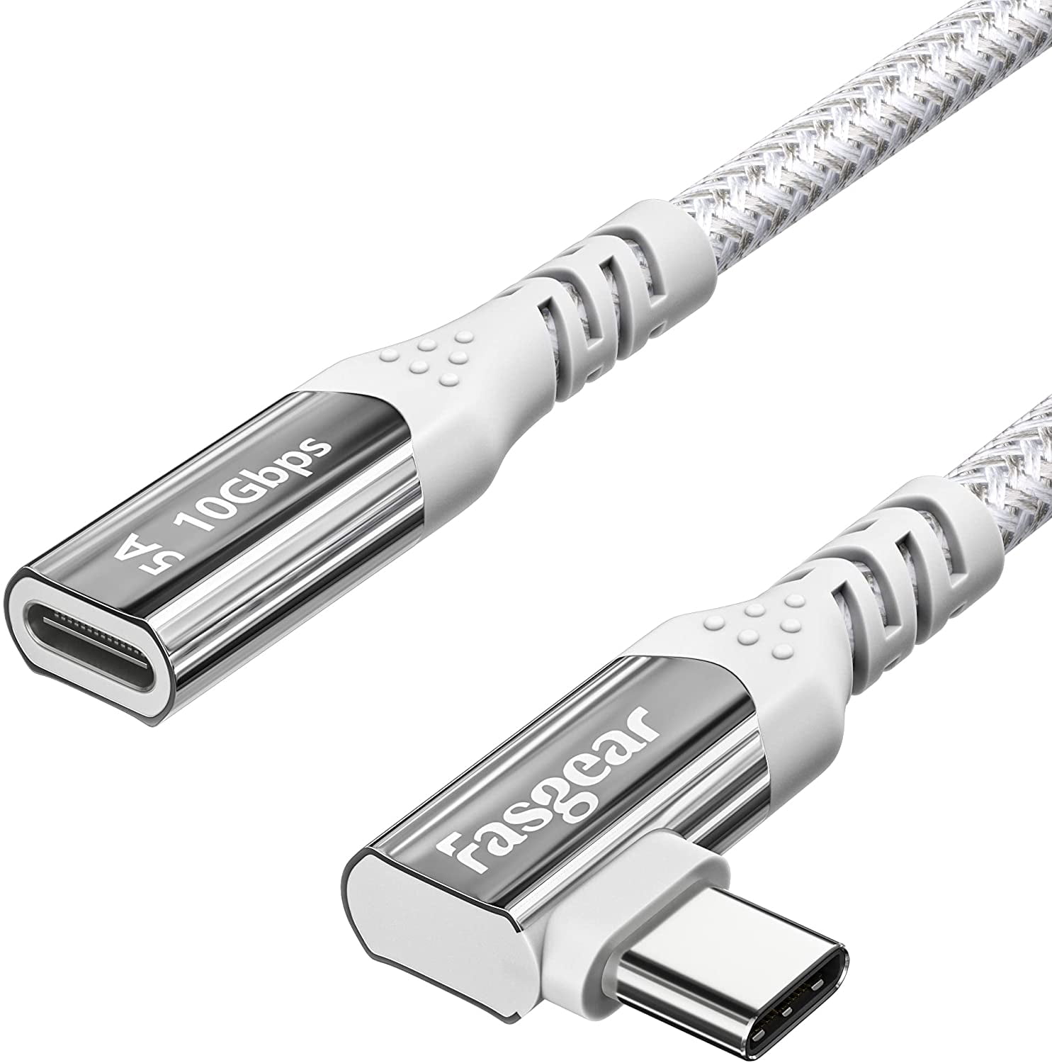 Fasgear Short USB C Extension Cable 1.6ft,10Gbps USB 3.1 Type C Male to