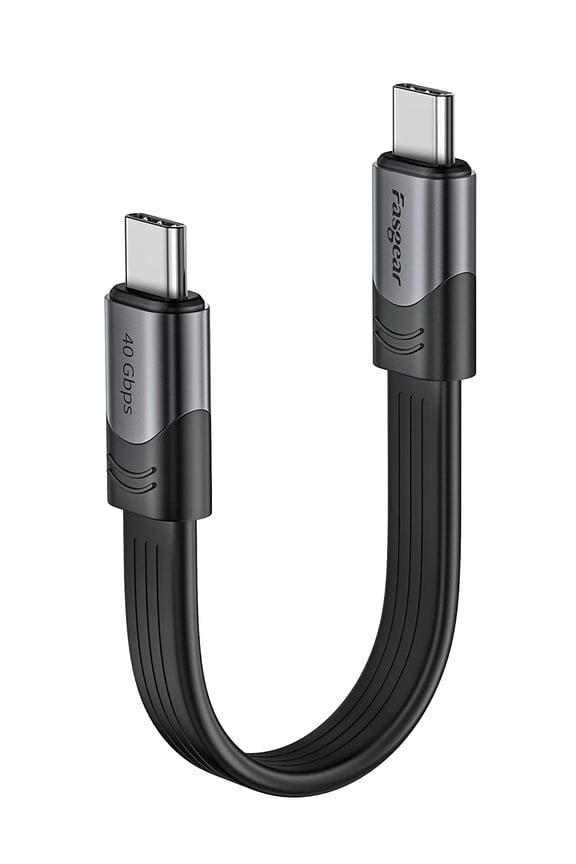 USB 4 Cable: 6-inch Thunderbolt 4 Cable Thunderbolt 3 Cable 100W Charging 40Gbps Data Transfer Compatible for Mac-book Pro i-Pad Pro 2021 Mac Mini M1 External SSD Hub Docking Monitor Egpu 15cm