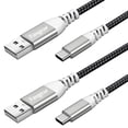 thumbnail image 1 of Fasgear USB C to USB A Cable for PS5 Controller 2 Pack 16.5ft/5m Long 3A Fast Charging Type C Charger Cord Braided Data Sync Compatible for Samsung Note 10 S22 A50/LG V30/Kindle/USB C (2 Black), 1 of 7