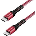 thumbnail image 1 of Fasgear USB C to USB C Cable 3ft, Type C USB 3.1 Gen 2 10Gbps 4K@60Hz Output 5A 100W Fast Charge Power Delivery (PD),for PD Docking Station,T5 LaCie SSD,Hard Drives,MacBook Pro,iPad Pro 2021,1m Red, 1 of 8