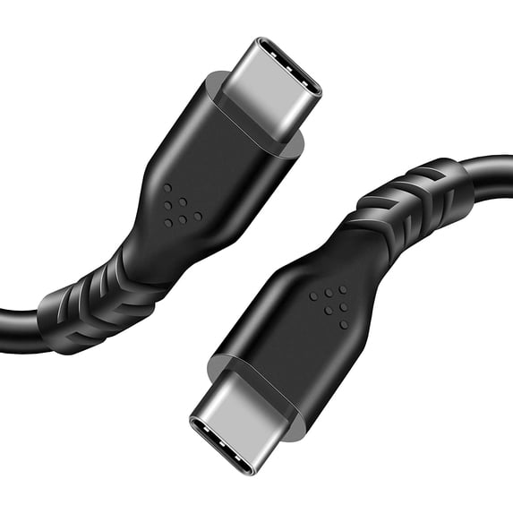 Fasgear USB C to USB C Short Cable - 1 Pack 1ft/0.3m 3A Fast Charging 60W USB 2.0 Type-C PD Cable Compatible with Google Pixel 6,Galaxy S22 S21, i-Pad Air/Mini 2022,Mac-Book Air,Chromebook (Black)