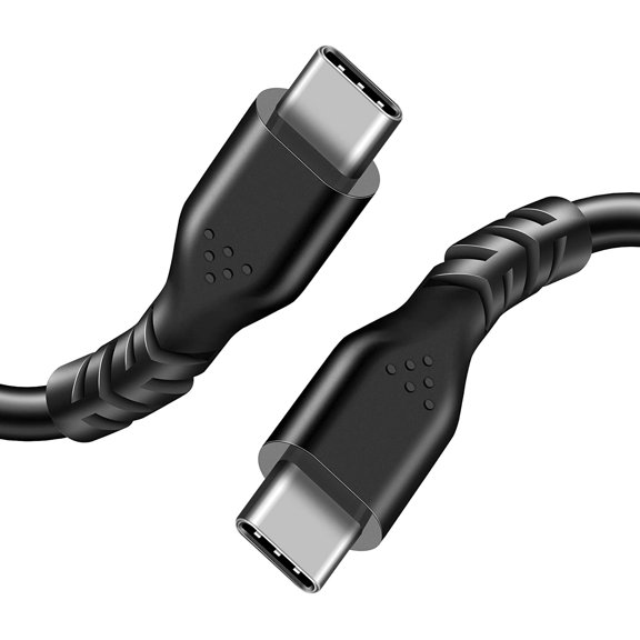Fasgear USB C to USB C Short Cable - 1 Pack 1ft/0.3m 3A Fast Charging 60W USB 2.0 Type-C PD Cable Compatible with Google Pixel 6,Galaxy S22 S21, i-Pad Air/Mini 2022,Mac-Book Air,Chromebook (Black)