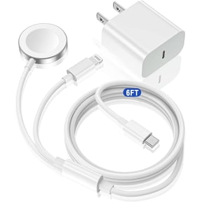 2 in 1 USB C Compatible with i Watch Charger Magnetic Watch Fast Charging Cable Cord 6Ft,Type C Wall Block Compatible for Watch Series Ultra/9/8/7/6/SE/5/4/3/2/iPhone 14/13/12 Case
