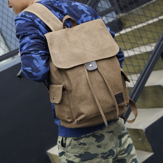 Fashio Leisure Canvas Travel Backpack,Military Green