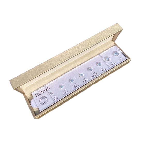 Fashioanble Rings Size and Gemstones Chart Highlighting Cubic Zirconia Convenient for Jewelry Enthusiasts Display