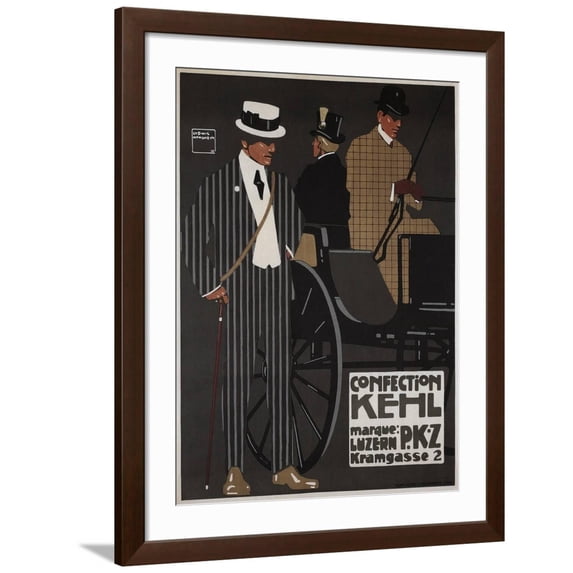 Art.com Fashion 011 Giclee Print by Vintage Lavoie, Brown Frame Wall Art, 32" x 40"