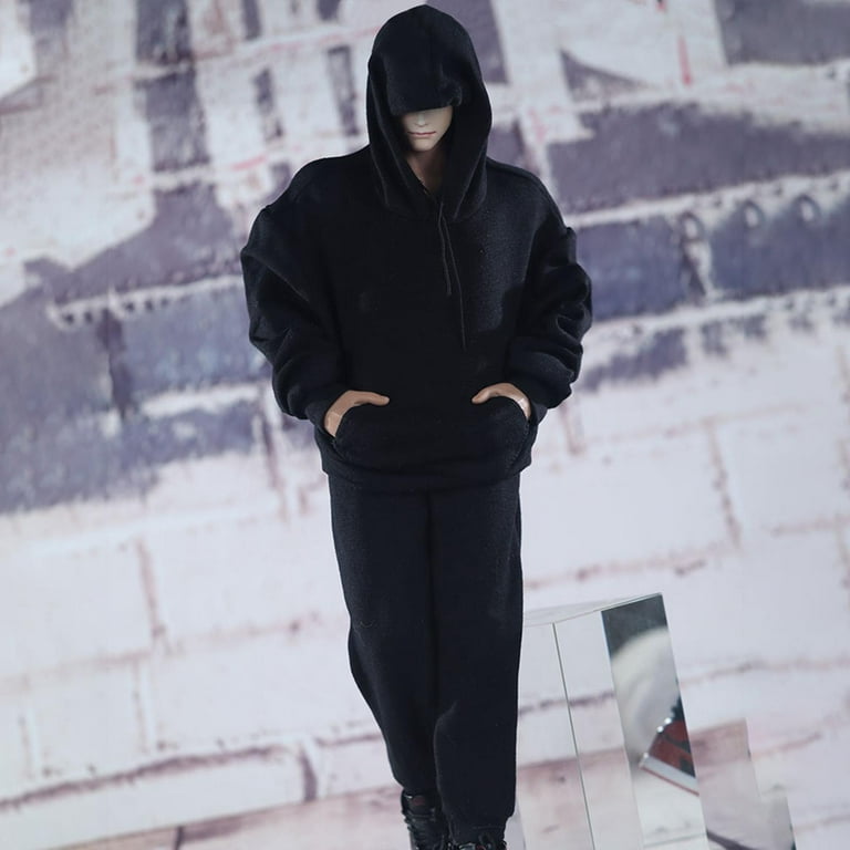 1/6 Scale Female Figure Clothes Sweatpants Suit for 12'' Action Figures  Body Black 