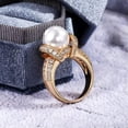 thumbnail image 1 of Fashion 18k Yellow Gold Plated Ring Cubic Zircon Engagement Jewelry Sz 6-10, 1 of 9