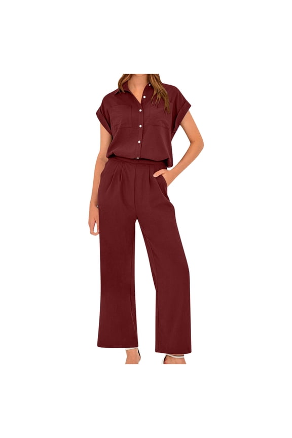 Fashion 2 Piece Sets for Women,Womens 2 Piece sets Summer Cap Sleeve Tops Palazzo Pants Dressy Casual Vacation Travel Outfits Tracksuits My Items