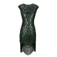 thumbnail image 1 of Fashion 20s 1920s Great Gatsby Flapper Inspired Style Event Parties Dresses Black/Green, 1 of 2