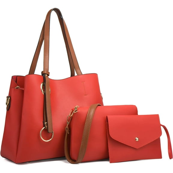 Fashion 3Pcs Purse and Wallet Set for Women Handbag Ladies Tote Shoulder Bag Satchel Purse