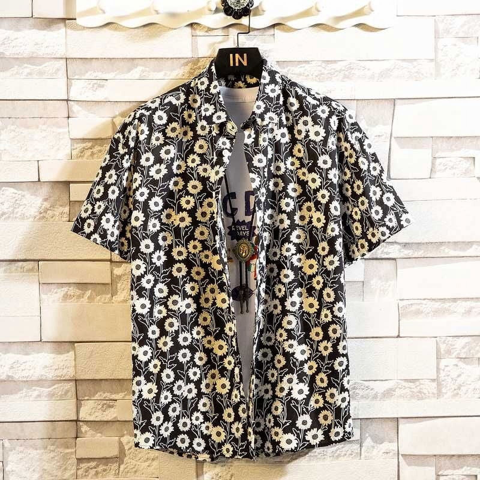 Fashion 3d Printed Flower Shirt Men Summer Hawaiian Shirt Plus Size ...