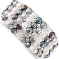 thumbnail image 1 of Fashion 6-7mm Button Fwc Pearl And Glass Beaded 3-Row Stretch Bracelet Made In China qh5424, 1 of 5