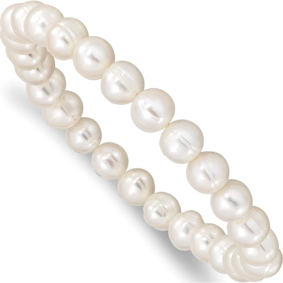 Fashion 6-7mm White Fwc Pearl Stretch Bracelet (7 X 6.9) Made In China qh5463