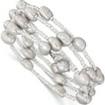 thumbnail image 1 of Fashion 8-9mm Grey Baroque Fwc Pearl And Glass Beaded Wrap Bracelet Made In China qh5414, 1 of 5