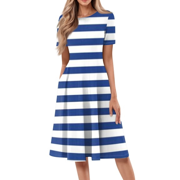 Fashion A-Line Dress for Women CIENVNSTG Flowy Summer Dress Perfect for Casual Outings or Parties