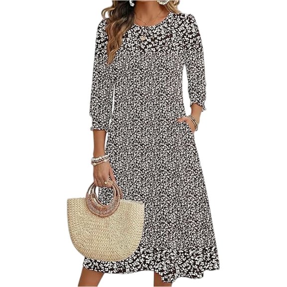 Fashion A-Line Dress for Women CIENVNSTG Flowy Summer Dress Perfect for Casual Outings or Parties
