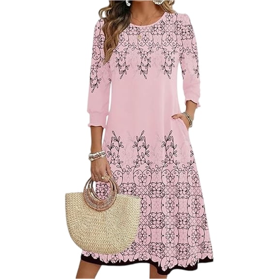 Fashion A-Line Dress for Women CIENVNSTG Flowy Summer Dress Perfect for Casual Outings or Parties