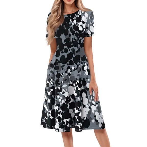 Fashion A-Line Dress for Women CIENVNSTG Flowy Summer Dress Perfect for Casual Outings or Parties