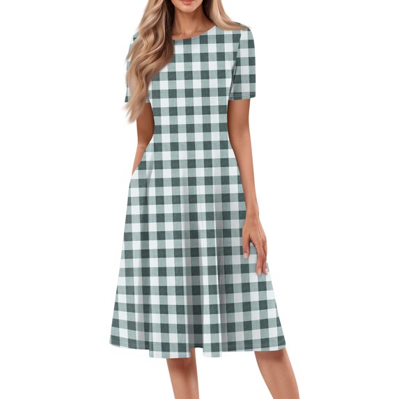 Fashion A-Line Dress for Women CIENVNSTG Flowy Summer Dress Perfect for Casual Outings or Parties