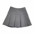 thumbnail image 1 of Fashion A Line Women Pleated Skirt High Waist Zipper Grey Student Mini Skirt JK Summer New 2025 Black Ladies Suit Skirt, 1 of 9