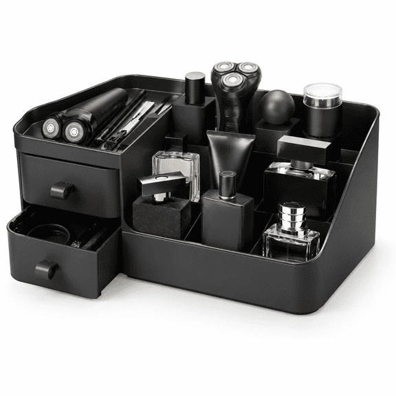 Fashion ABS Plastic Makeup and Cologne Organizer, Countertop Storage Stand