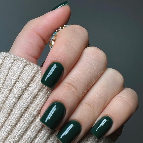 Fashion Acrylic Press On Short Nails, Square Glue On Nails with Nail Jelly Glue, Fit Perfectly & Natural Stick On Nails in 12 Sizes - 24PCS Soft Fake Nails Kit