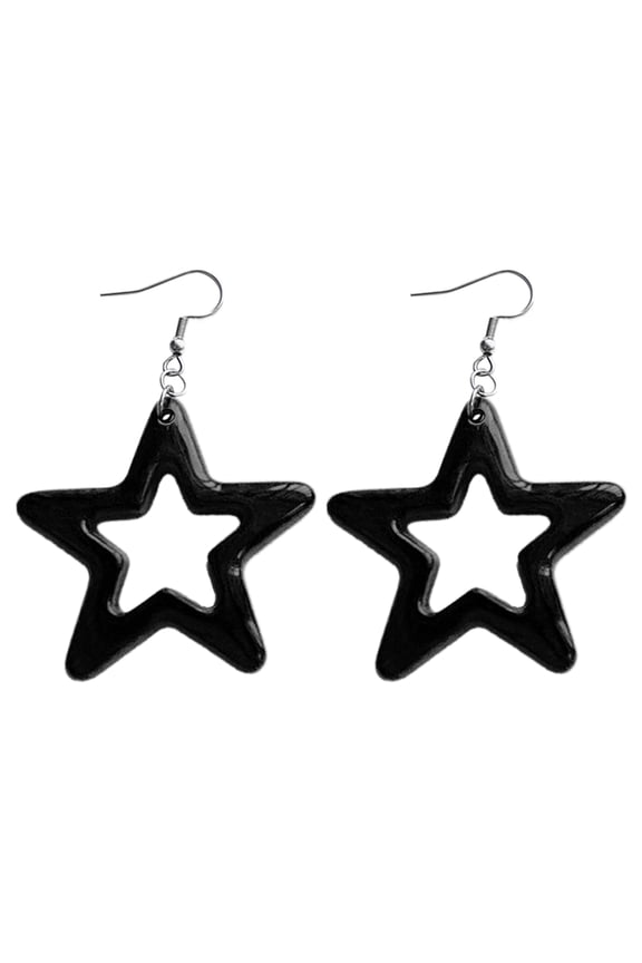 Fashion Acrylic Star Pendant Earrings Simple Drop Earrings Statement Jewelry
