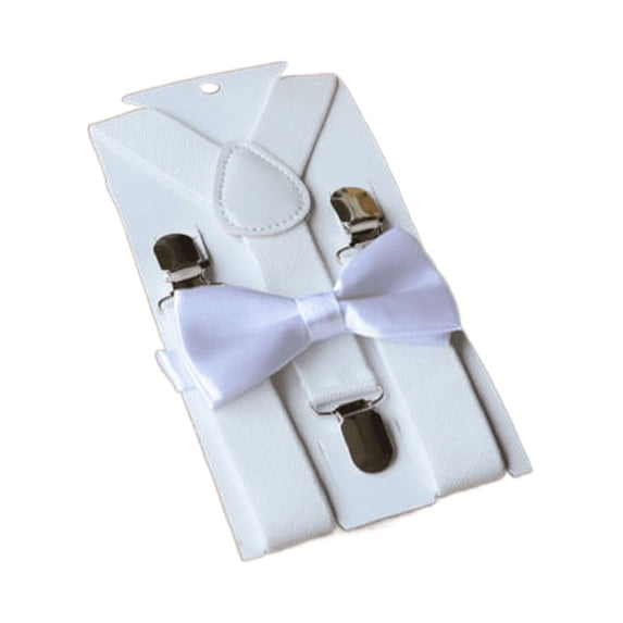 Fashion Adjustable Kids Suspenders Belts With Bowtie Bow Tie Set Matching Ties Outfits For Girl Boys Clothes