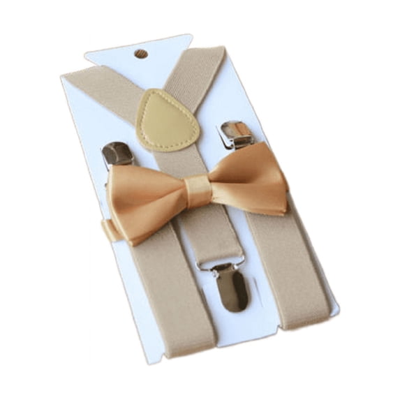 Fashion Adjustable Kids Suspenders Belts With Bowtie Bow Tie Set Matching Ties Outfits For Girl Boys Clothes