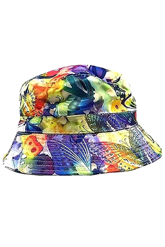 Fashion Adult Women's Bucket Hat (Butterfly Rainbow)