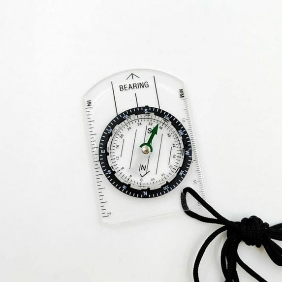 Fashion Adventures Outdoor Hanging Type Durable Mapping Compass Accurate Hiking Exploring Orienteering Tool Accurate Navigation Tool TRANSPARENT