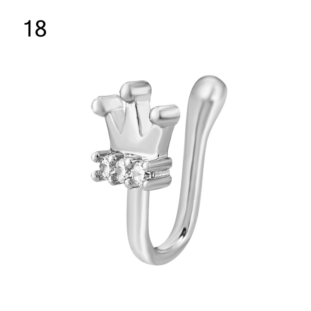 Fashion African NonPiercing Fake Piercing Nose Ring ClipOn Nose Ring