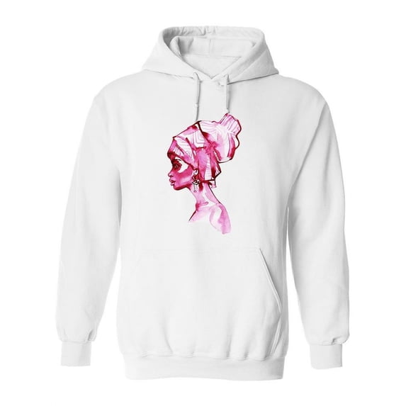 Fashion African Woman Portrait Hoodie Women -Image by Shutterstock, Female Small