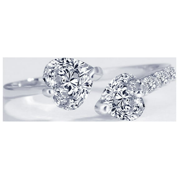 Fashion All-match Diamond Exquisite Zircon Ring Jewelry for Women Adjustable