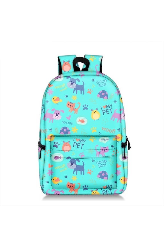 Fashion All-print New Cute Cat Creative Backpack,01 Style