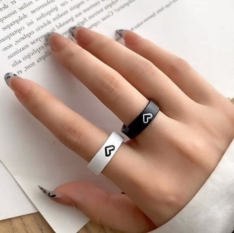 Basic Matching Rings Couple Rings Set for Women and Men Simple Matching Rings His and Hers ...