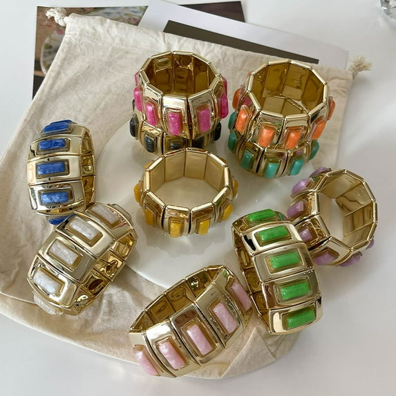 Fashion Alloy Gold-plated Candy Resin Jewelry