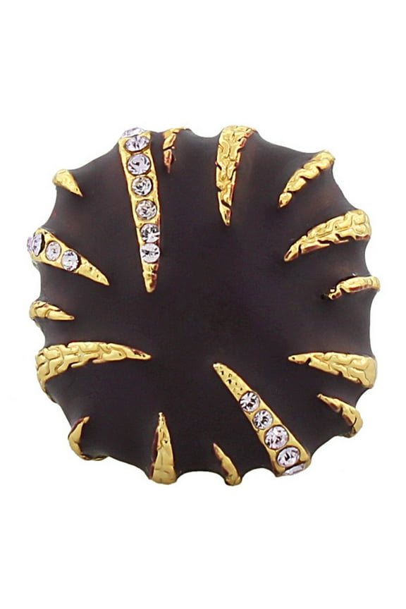 Fashion Alloy Purple Violet CZ Cushion-Shaped Statement Cocktail Ring