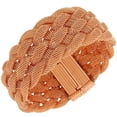 thumbnail image 1 of Fashion Alloy Rose Gold-Tone Wide Mesh Braided Bracelet, 1 of 4