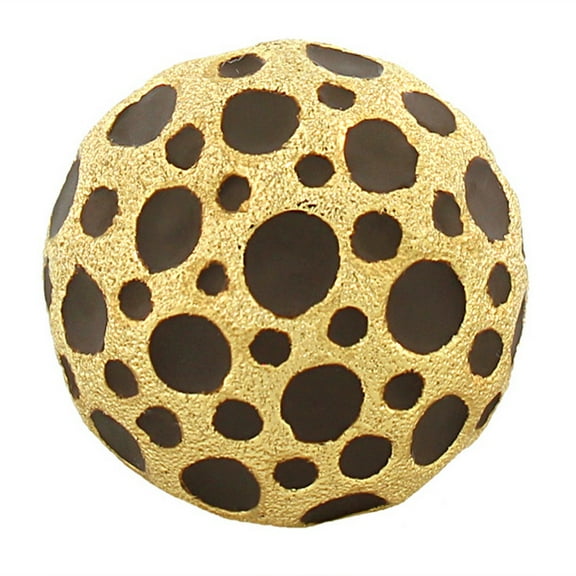Fashion Alloy Yellow Gold-Tone Brown Leopard Pattern Statement Cocktail Ring