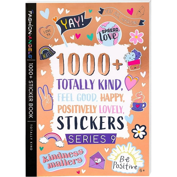 Fashion Angels 1000+ Spread Kindness Stickers for Kids - Fun Craft Stickers for Scrapbooks, Planners, Gifts and Rewards, 40-Page Sticker Book for Kids Ages 6+ and Up (77962)