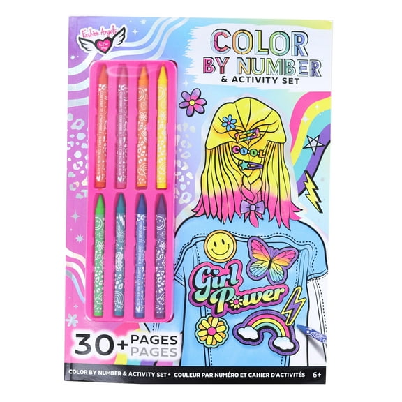 Fashion Angels Color By Number & Activity Set-30+ Pages & Crayons Ages 6