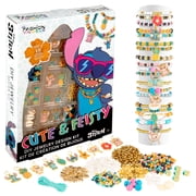 Fashion Angels Disney Stitch Cute & Feisty - DIY Jewelry Design Kit, Craft & Make 10 Colorful Charm Bracelets, Pineapple-Shell-Lava Beads, Kids 8+