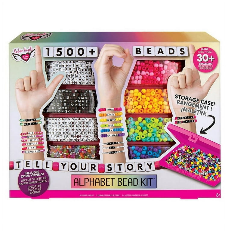 Fashion Angels Tell Your Story DIY Bead Set: Over 800 Charms & Alphabet  Beads for Bracelet Making. Perfect Kids Bracelet Kit for Girls & Boys Aged  8-12. Craft U…