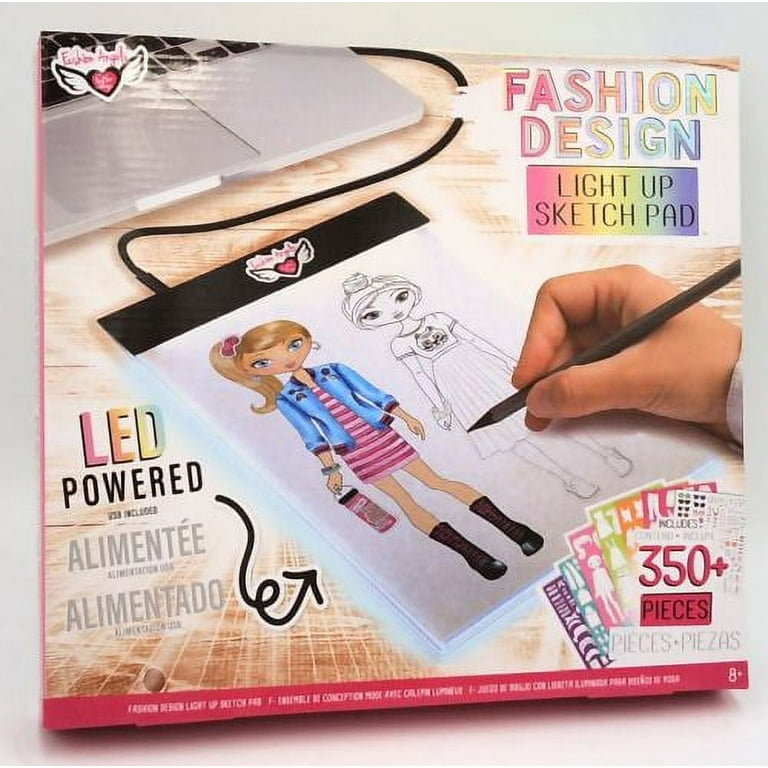 Fashion Angels Fashion Design Light-Up LED Sketch Pad Set 