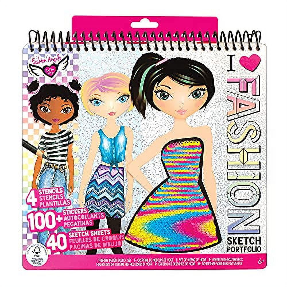 K-Idol Makeup Fashion Sticker Book, Makeup & Hair Design Portfolio Beginner  Learning Girls Sketch Book, Coloring Book Crayons Age 6-12, Arts and Crafts  Kids Paper Dolls Fashion Design kit –  –