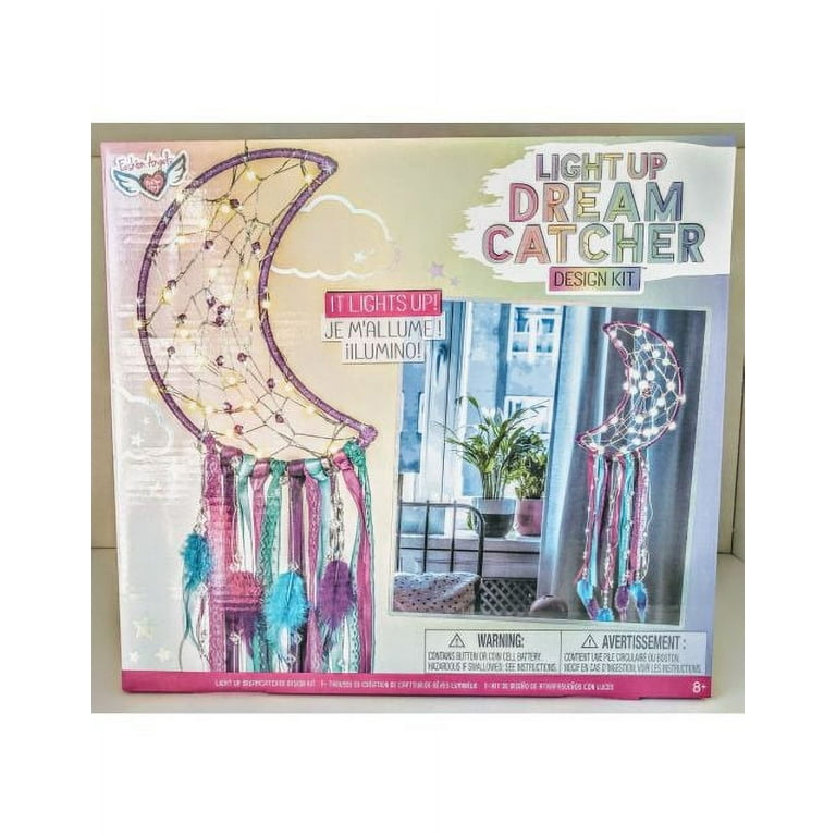  Fashion Angels Light-Up Dreamcatcher Design Kit - Moon Design,  Comes with LED Fairy String Lights, DIY Dream Catcher Kit for Kids 8 and Up  : Toys & Games